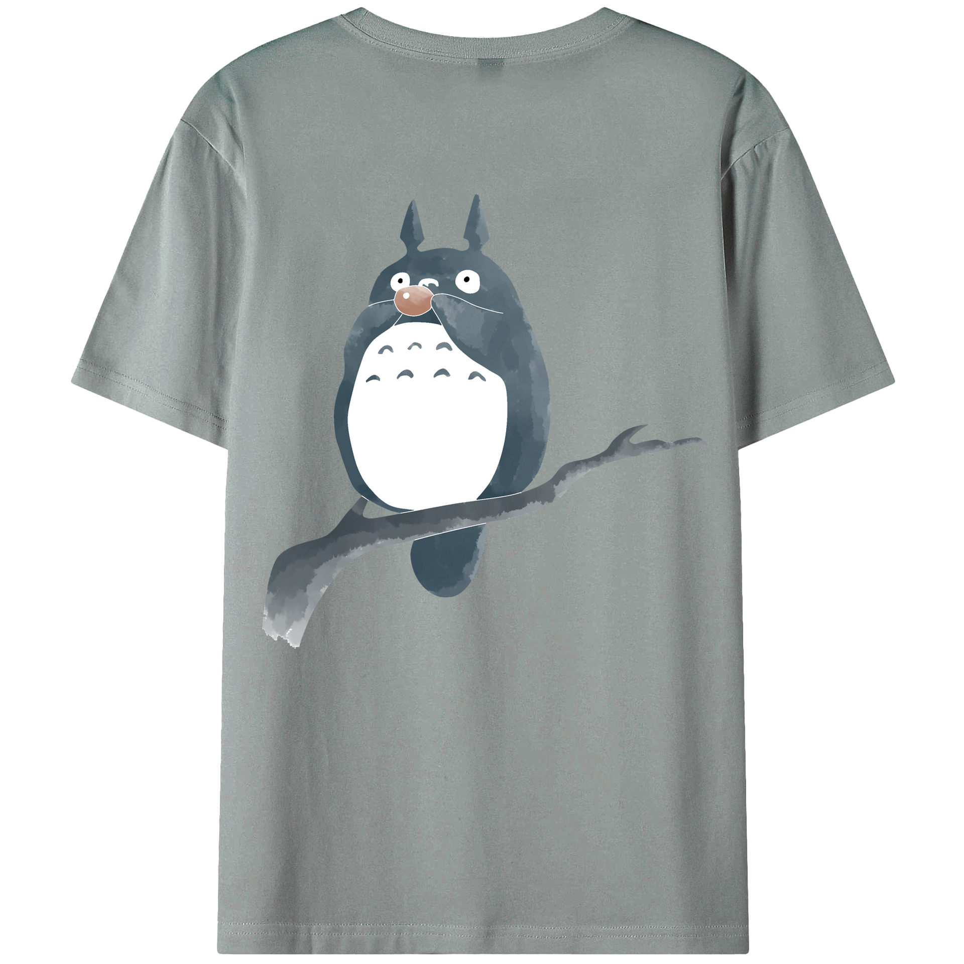 （画像用） となりのトトロ 草壁メイ 草壁サツキ My Neighbor Totoro Satsuki Kusakabe Mei Kusakabe 綿100％ メンズ半袖Tシャツ（バックプリント） 通気性